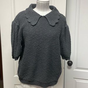 Like New- Universal Thread cotton short sleeve sweater, dark grey, size XL